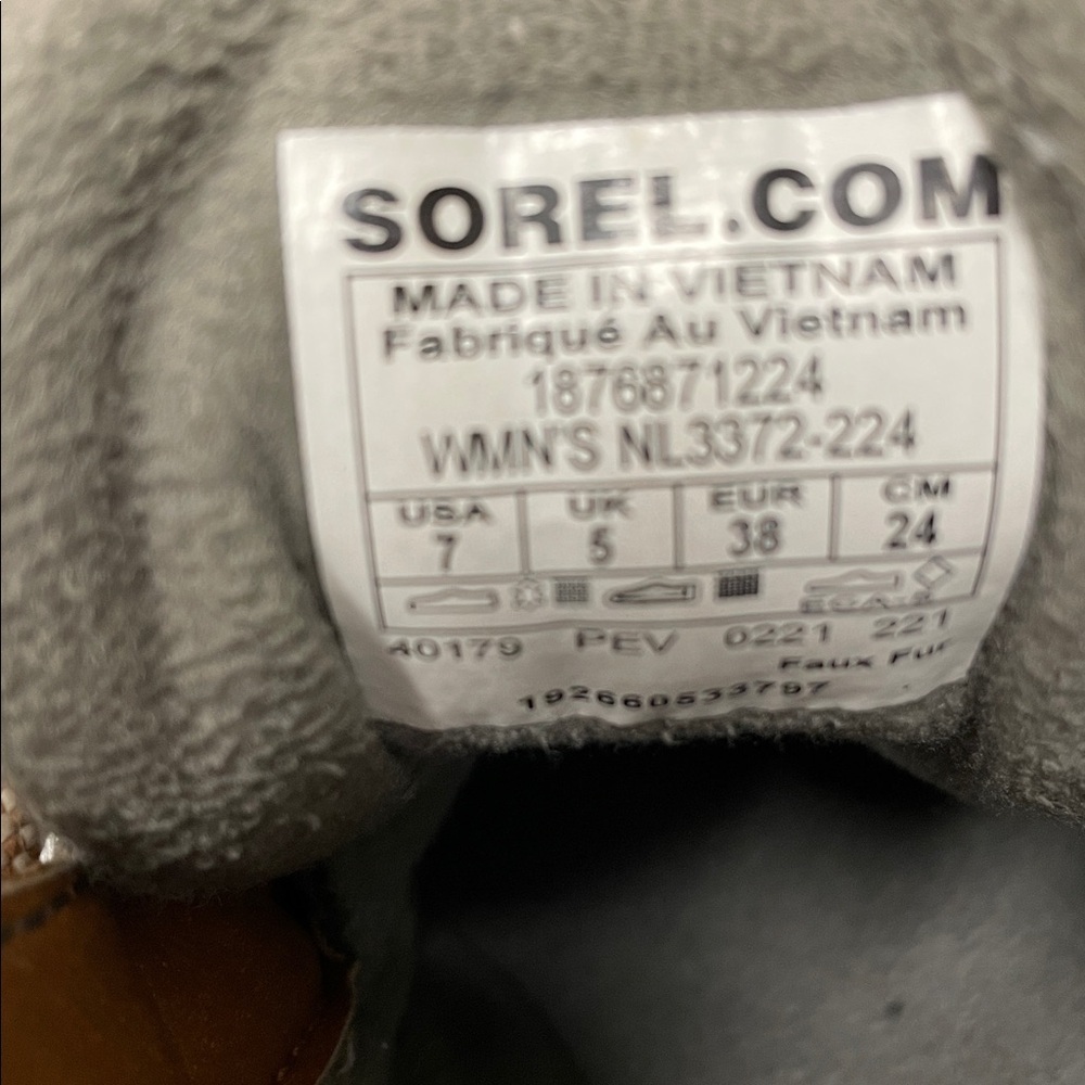 SOREL Kinetic Caribou Boot Brown Size 7 - Picture 12 of 12
